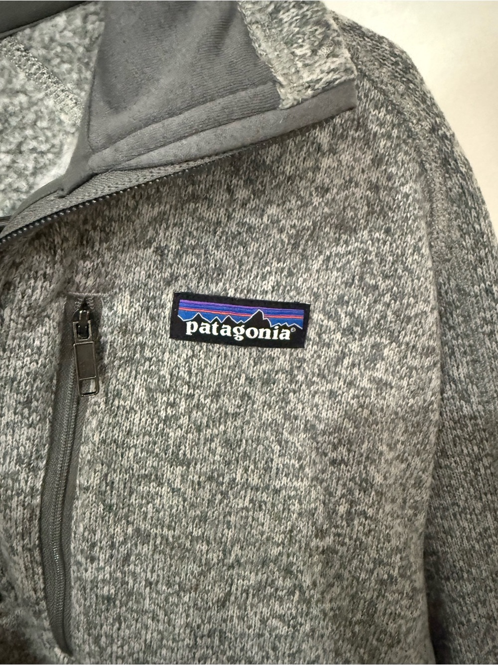 Patagonia Better Sweater 1/4 Zip Pullover Men’s M Stonewash Heather Gray - Picture 5 of 6